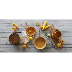 Casserole Ector Induction Aluminium Revêtu Manche En Bois 18 Cm Jaune -Silikomart Cuisine Boutique 108003 4 1 Casserole Ector induction aluminium revetu manche en bois 18 cm jaune Ogo
