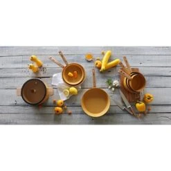 Poêle Ector Induction Aluminium Revêtu Manche En Bois 20 Cm Jaune -Silikomart Cuisine Boutique 108005 4 1 Poele Ector induction aluminium revetu manche en bois 20 cm jaune Ogo