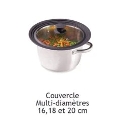 Couvercle En Verre Et Silicone Noir Multidiamètres 16, 18 Et 20 Cm -Silikomart Cuisine Boutique 14779 1 3 Couvercle en verre et silicone noir multidiametres 16 18 et 20 cm Mathon