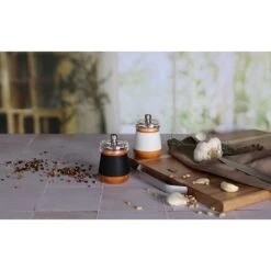 Moulin à Poivre En Bois Effet Cuir Noir -Silikomart Cuisine Boutique 200029 3 1 Moulin a poivre en bois effet cuir noir Ogo