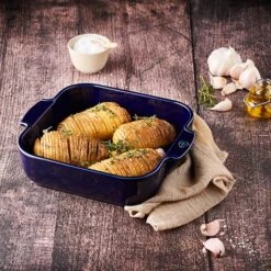 Peugeot Plat Four Carré Céramique Bleu 28 Cm -Silikomart Cuisine Boutique 201186 1 2 Plat four carre ceramique bleu 28 cm Peugeot