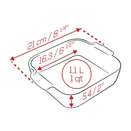 Peugeot Plat Four Carré Céramique Rouge 21 Cm 4 Peugeot Plat Four Carré Céramique Rouge 21 Cm – Image 2
