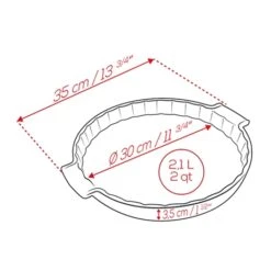 Peugeot Moule à Tarte Céramique écru 30 Cm -Silikomart Cuisine Boutique 201199 2 2 Moule a tarte ceramique ecru 30 cm Peugeot