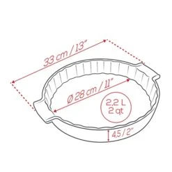 Peugeot Tourtière Céramique Ardoise 28 Cm -Silikomart Cuisine Boutique 201205 3 3 Tourtiere ceramique ardoise 28 cm Peugeot
