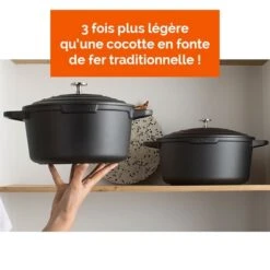 Cocotte Légère Ronde En Fonte D'aluminium 28 Cm 6,7 L Coloris Noir -Silikomart Cuisine Boutique 203001 2 9 Cocotte legere ronde en fonte d aluminium 28 cm 6 7 L coloris noir Mathon