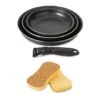 Batterie Poêles Anti-adhérentes Effet Pierre Manche Amovible Et 2 éponges Végétales -Silikomart Cuisine Boutique 209048 0 3 Batterie poeles anti adherentes Effet Pierre manche amovible et 2 eponges vegetales Mathon