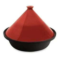 Tajine Fonte 30 Cm Rouge -Silikomart Cuisine Boutique 21858 1 3 Tajine fonte 30 cm rouge Mathon