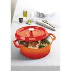 Cocotte En Fonte Ronde 28 Cm 5,6 L Coloris Orange -Silikomart Cuisine Boutique 223000 2 5 Cocotte en fonte ronde 28 cm 5 6 L coloris orange Mathon