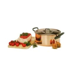Faitout Avec Couvercle En Cuivre Massif 24 Cm -Silikomart Cuisine Boutique 26305 1 2 Faitout avec couvercle en cuivre massif 24 cm Baumalu
