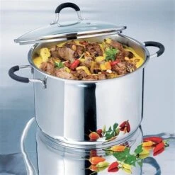 Marmite Haute En Inox 18 8 Avec Couvercle Rapid Cook 26 Cm 8,5 L -Silikomart Cuisine Boutique 27340 1 4 Marmite haute en inox 18 8 avec couvercle Rapid Cook 26 cm 8 5 L Mathon