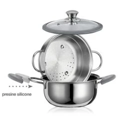 Cuiseur Vapeur Premium Inox 22 Cm 3, 8 L 5 Cuiseur Vapeur Premium Inox 22 Cm 3, 8 L -Silikomart Cuisine Boutique 27669 1 3 Cuiseur vapeur Premium inox 22 cm 3 8 L Inoxriv