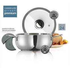 Faitout Inox Avec Couvercle Premium 24 Cm 5 L -Silikomart Cuisine Boutique 27673 2 3 Faitout inox avec couvercle Premium 24 cm 5 L Inoxriv