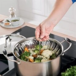 Panier Vapeur Inox Marguerite Pliable 28 Cm -Silikomart Cuisine Boutique 278024 1 2 Panier vapeur inox marguerite pliable 28 cm Mathon