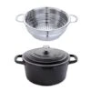 Lot Cocotte Légère Ronde Fonte Aluminium 24 Cm 4,5 L Et Panier Vapeur Multidiamètre -Silikomart Cuisine Boutique 279166 0 5 Lot cocotte legere ronde fonte aluminium 24 cm 4 5 L et panier vapeur multidiametre Mathon