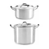 Set De Deux Faitouts En Inox Avec Couvercle 24 Cm Et 28 Cm Excell’inox -Silikomart Cuisine Boutique 279214 0 2 Set de deux faitouts en inox avec couvercle 24 cm et 28 cm Excell inox Mathon