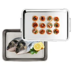 Plat à Four Inox Extra Profond Avec Couvercle Duplex -Silikomart Cuisine Boutique 371003 2 1 Plat a four Inox extra profond avec couvercle Duplex Inoxriv