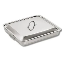 Plat à Four En Inox Avec Couvercle 35 X 27 Cm -Silikomart Cuisine Boutique 37113 1 1 Plat a four en inox avec couvercle 35 x 27 cm Inoxriv
