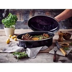 BEKA Roaster émail Roasty Cook 42 Cm -Silikomart Cuisine Boutique 383003 1 1 Roaster email Roasty Cook 42 cm Beka