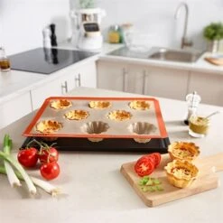 Plaque De 8 Empreintes à Briochettes -Silikomart Cuisine Boutique 512242 2 3 Plaque de 8 empreintes a briochettes Silpat