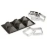 Patisse Moule Silicone 6 Pyramides+ 6 Cadres à Tartelettes