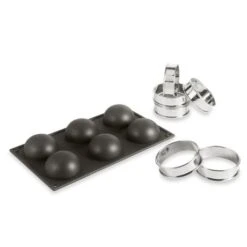 Patisse Kit Moule Silicone 6 Demi-sphères + 6 Cercles à Tarte