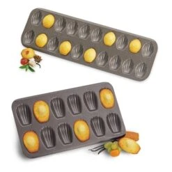 Lot 2 Plaques à Madeleines Et Mini-madeleines