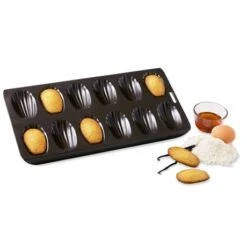 Lot 2 Plaques à Madeleines Et Mini-madeleines -Silikomart Cuisine Boutique 519016 2 1 Lot 2 plaques a madeleines et mini madeleines Mathon