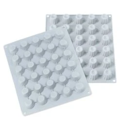 Lot 2 Grandes Plaques Silicone Mini-canelés Et Muffins