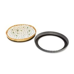 Moule à Tarte Amovible Acier Revêtu Anti-adhérent Bords Cannelés 28 Cm -Silikomart Cuisine Boutique 54102 2 2 Moule a tarte amovible acier revetu anti adherent bords canneles 28 cm Mathon