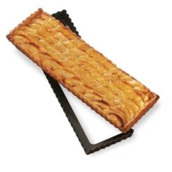 Moule à Tarte Amovible Rectangle Acier Revêtu Anti-adhérent Bords Cannelés 36 Cm -Silikomart Cuisine Boutique 54103 3 4 Moule a tarte amovible rectangle acier revetu anti adherent bords canneles 36 cm Mathon