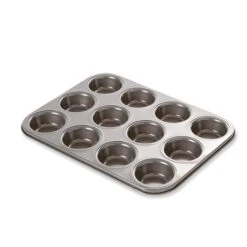 Plaque 12 Muffins Acier Revêtement Antiadhérent 35,5 Cm -Silikomart Cuisine Boutique 544003 2 3 Plaque 12 muffins acier revetement antiadherent 35 5 cm Mathon