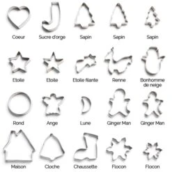 Set De 20 Emporte-pièces De Noël En Inox