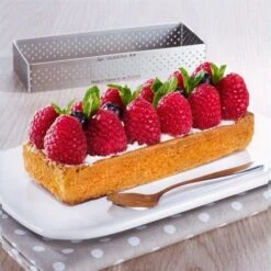 De Buyer Cercle à Tarte Rectangulaire Perforé 12 X 4 Cm -Silikomart Cuisine Boutique 573116 2 1 Cercle a tarte rectangulaire perfore 12 x 4 cm De Buyer