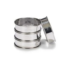 Patisse 4 Cercles à Tarte Inox 8 Cm