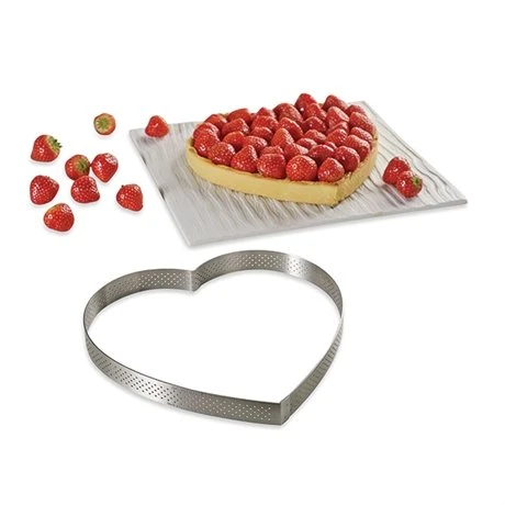 De Buyer Cercle à Tarte Perforé Cœur 22 Cm 4 De Buyer Cercle à Tarte Perforé Cœur 22 Cm – Image 2