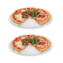 Set De 2 Grilles Perforées Rondes Pour Pizza
