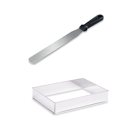 Lot Rectangle à Gâteau Extensible Et Spatule à Gâteaux 3 Lot Rectangle à Gâteau Extensible Et Spatule à Gâteaux