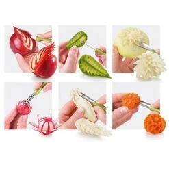 Set à Sculpter Pour Fruits Et Légumes Presto Carving -Silikomart Cuisine Boutique 60288 3 1 Set a sculpter pour fruits et legumes Presto Carving