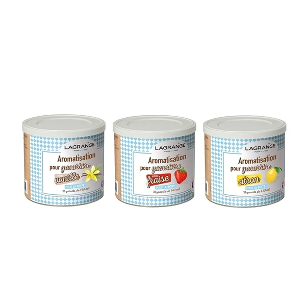 Lot De 3 Arômes Pour Yaourt (Vanille, Fraise, Citron) 3 Lot De 3 Arômes Pour Yaourt (Vanille, Fraise, Citron)