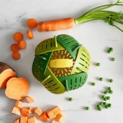 Joseph Joseph Panier Vapeur Pliable - Vert -Silikomart Cuisine Boutique 650119 2 1 Panier vapeur pliable Vert Joseph Joseph