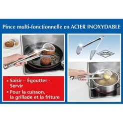 Pince De Cuisson Multifonction Inox 34,5 Cm 11 Pince De Cuisson Multifonction Inox 34,5 Cm -Silikomart Cuisine Boutique 671004 4 3 Pince de cuisson multifonction inox 34 5 cm Wenko by Maximex