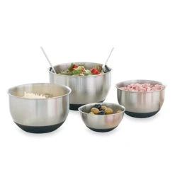 Set 4 Petits Bols En Inox Avec Base Silicone 10,5 à 17 Cm -Silikomart Cuisine Boutique 673073 4 6 Set 4 petits bols en inox avec base silicone 10 5 a 17 cm Mathon