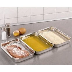 Ensemble Pour Paner En Inox -Silikomart Cuisine Boutique 67316 1 1 Ensemble pour paner en inox Wenko by Maximex