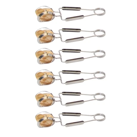 Lot De 6 Pinces à Escargot Inox 4 Lot De 6 Pinces à Escargot Inox – Image 2