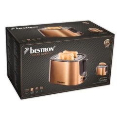 Bestron Grille-pain 2 Tranches 1000 W Coloris Cuivre -Silikomart Cuisine Boutique 702102 4 1 Grille pain 2 tranches 1000 W coloris cuivre Bestron