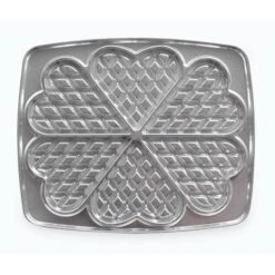 2 Plaques 6 Gaufres Cœurs Fonte Aluminium 23,8 Cm 030521