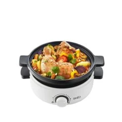 Tajine électrique Céramique 4 Personnes 1000 W Blanc -Silikomart Cuisine Boutique 714004 3 1 Tajine electrique ceramique 4 personnes 1000 W blanc Simeo