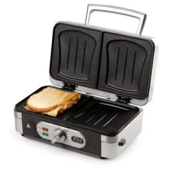 Domo Appareil 3 En 1 Grill, Gaufrier Et Croque-monsieur 30 Cm 1000 W DO9136C -Silikomart Cuisine Boutique 760233 2 3 Appareil 3 en 1 grill gaufrier et croque monsieur 30 cm 1000 W DO9136C Domo