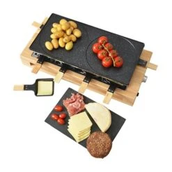 Appareil à Raclette Bamboo 8 Poêlons Et 2 Double Poêlons 1500 W KCWOOD.8.MAXI -Silikomart Cuisine Boutique 760305 4 4 Appareil a raclette Bamboo 8 poelons et 2 double poelons 1500 W KCWOOD 8 MAXI Kitchen Chef Professional