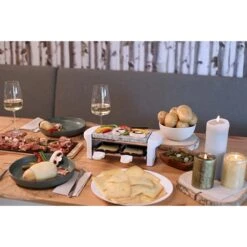 LIVOO Appareil à Raclette 2 Personnes Blanc 350 W DOC156W -Silikomart Cuisine Boutique 780096 4 3 Appareil a raclette 2 personnes blanc 350 W DOC156W Livoo